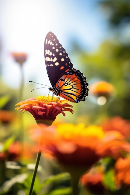 Foto grátis belas borboletas na natureza