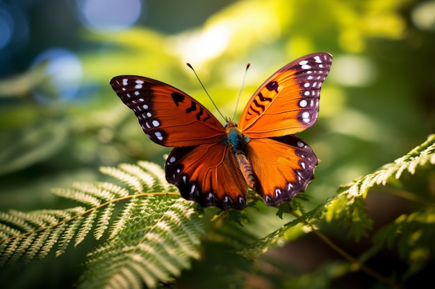 Belas borboletas na natureza