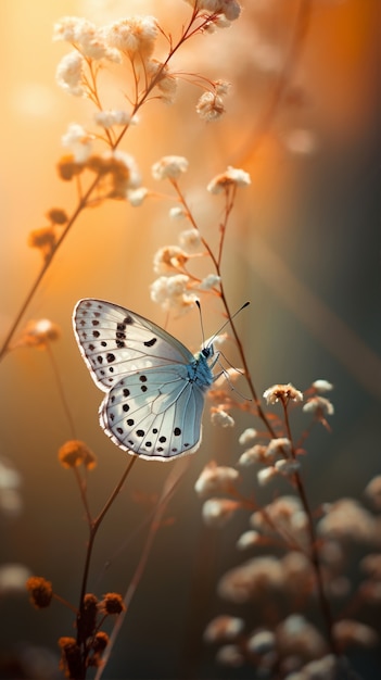 Foto grátis belas borboletas na natureza