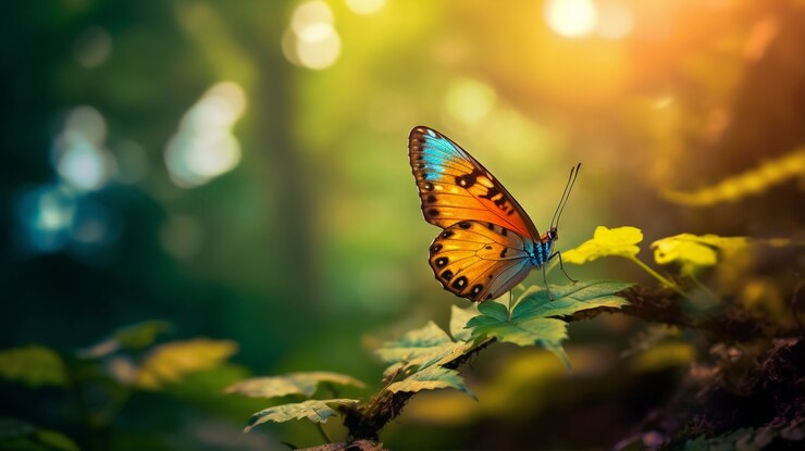 Foto grátis belas borboletas na natureza