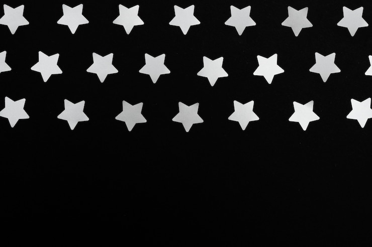 Foto grátis belas estrelas prateadas de fundo