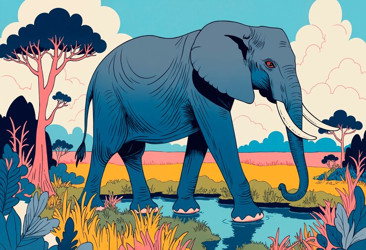 Foto grátis belas ilustrações de vida selvagem