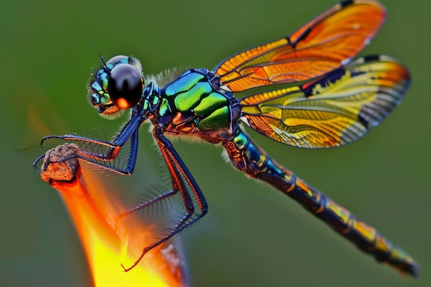 Foto grátis belas libélulas fotorrealistas na natureza