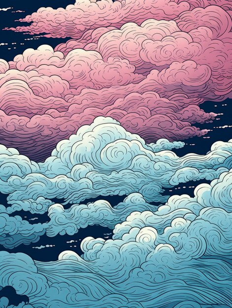Belas nuvens arte digital