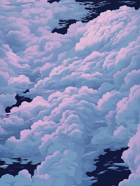 Foto grátis belas nuvens arte digital
