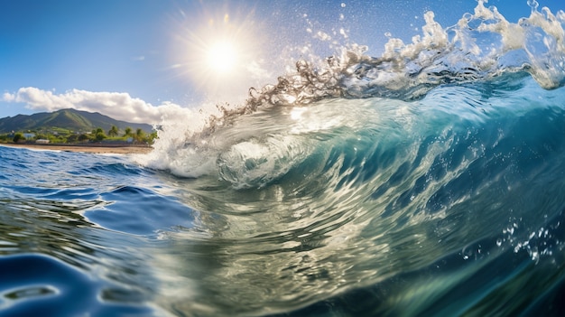 Foto grátis belas ondas à beira-mar