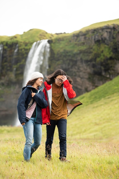 Belas paisagens da Islândia durante a viagem