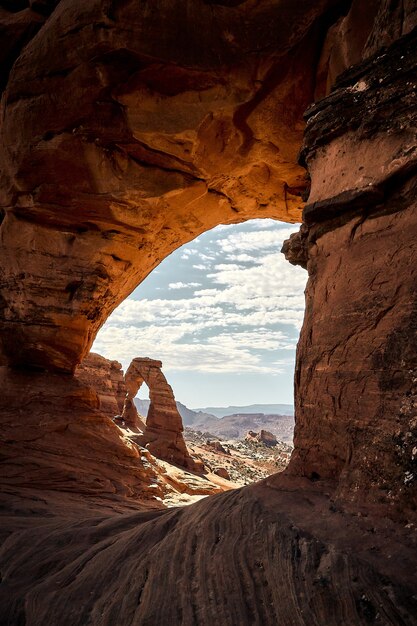 Belas paisagens do Delicate Arch no Parque Nacional de Arches, Utah - EUA