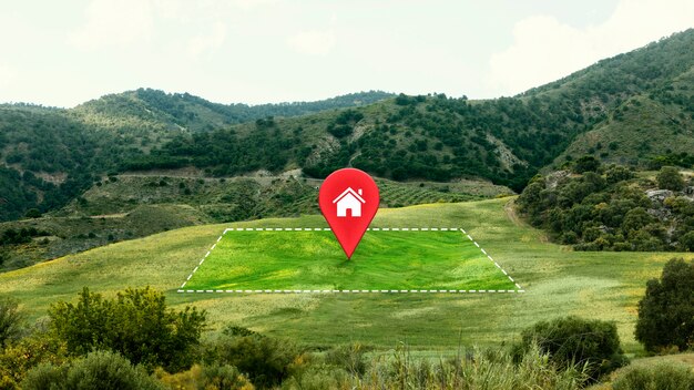 Belas paisagens em alto ângulo