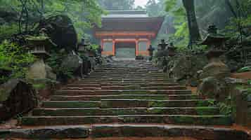 Foto grátis belas paisagens florestais japonesas