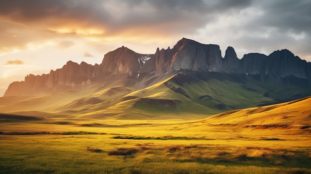 Belas paisagens montanhosas