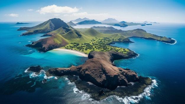 Belas paisagens naturais das ilhas
