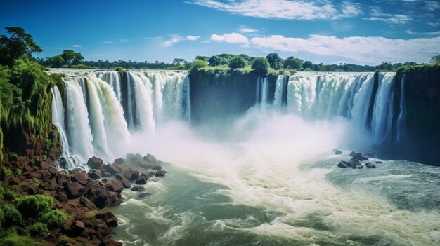 Belas paisagens naturais de cachoeiras