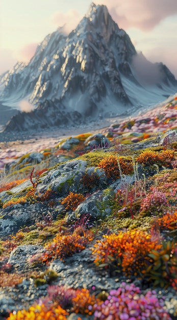 Foto grátis belas plantas em ambiente natural