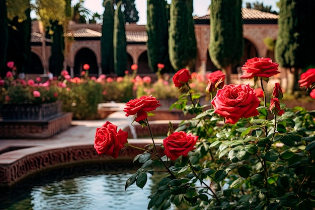 Foto grátis belas rosas ao ar livre