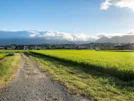 Foto grátis belas terras agrícolas em matsuda, kanagawa, japão