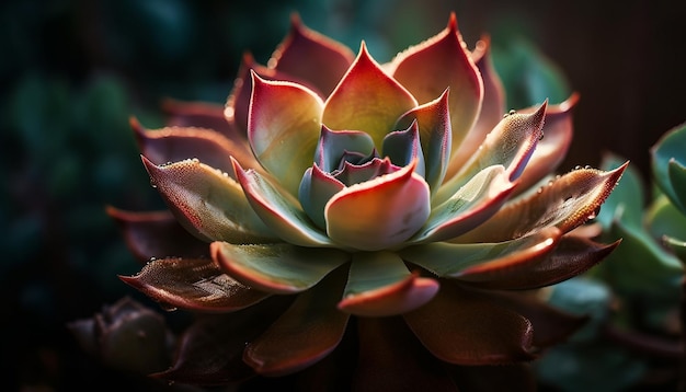 Beleza fresca na natureza Cabeça de flor suculenta gerada por IA