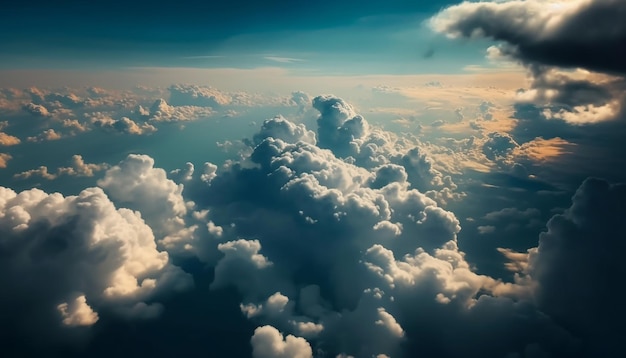 Foto grátis beleza nos padrões dramáticos e temperamentais do céu da natureza gerados pela ia