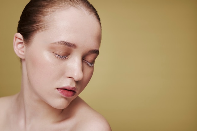 Foto grátis beleza, retrato, de, mulher jovem