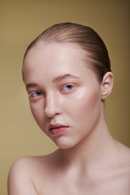 Foto grátis beleza, retrato, de, mulher jovem