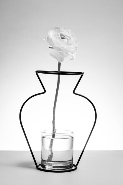 Belo design minimalista em preto e branco