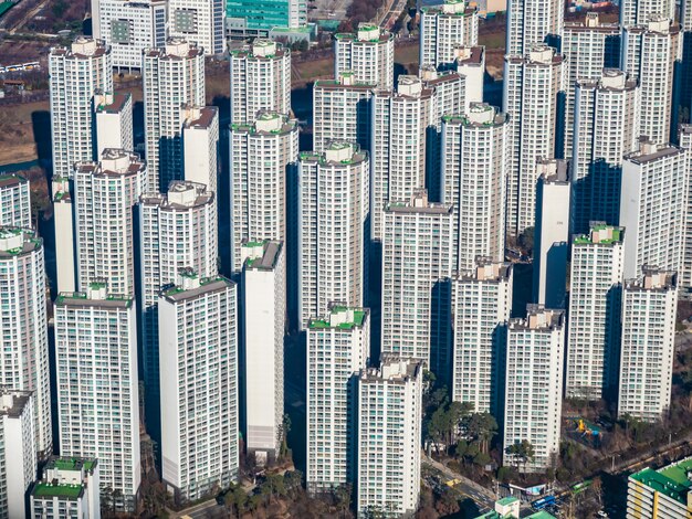 Belo edifício de arquitetura na cidade de Seul