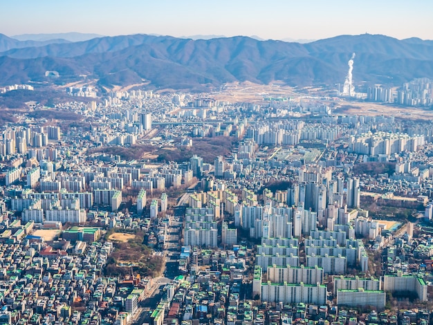 Belo edifício de arquitetura na cidade de Seul