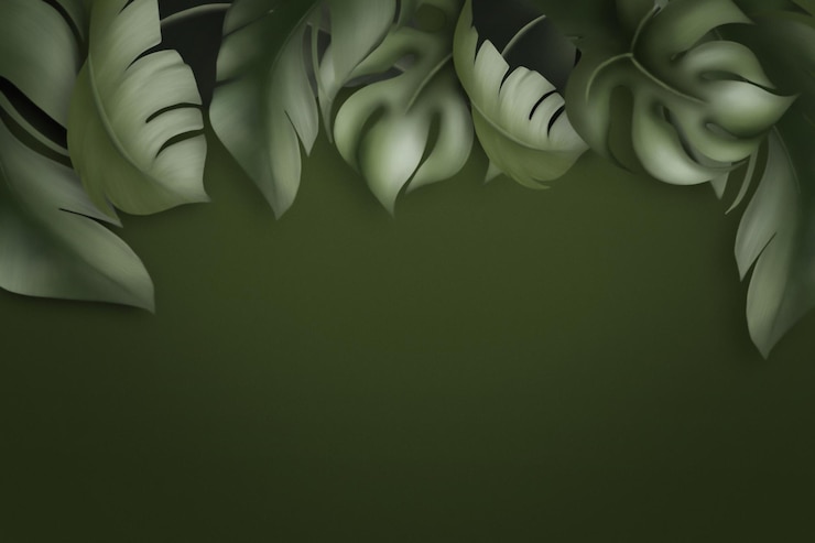 Foto grátis belo fundo de plantas tropicais em fundo verde