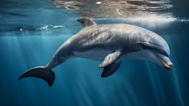 Belo golfinho nadando