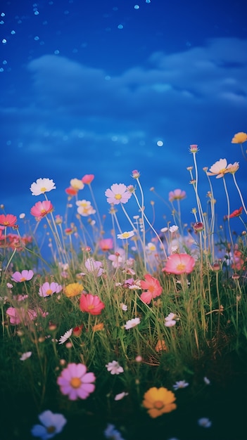 Foto grátis belos campos de flores