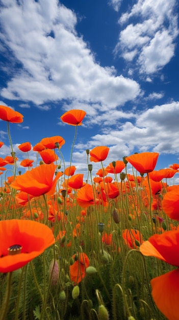 Foto grátis belos campos de flores