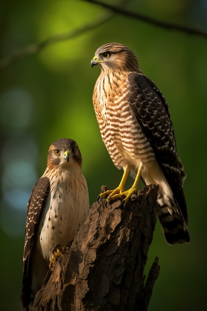 Belos falcões na natureza