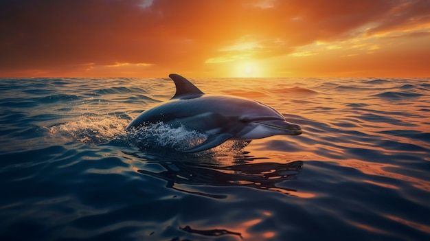 Belos golfinhos de fundo exótico