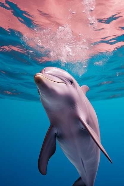 Foto grátis belos golfinhos de fundo exótico