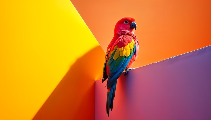 Foto grátis belos pássaros tropicais coloridos