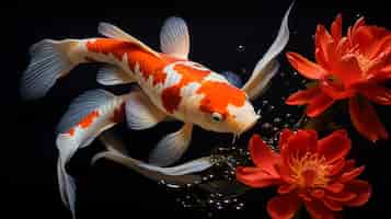 Foto grátis belos peixes coloridos exóticos