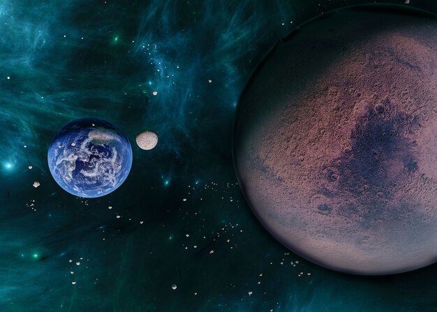 Belos planetas no espaço
