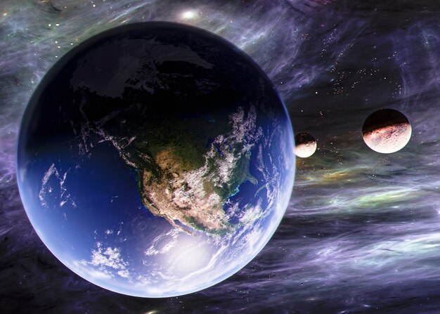 Belos planetas no espaço