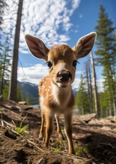 Foto grátis bezerro de alce na natureza