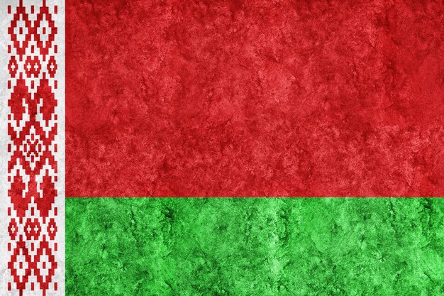 Bielorrússia Bandeira metálica, Bandeira texturizada, bandeira grunge