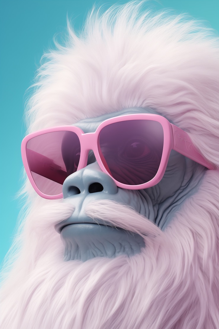 Foto grátis bigfoot representado em brilho de néon