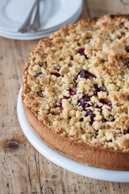 Biscoito bolo com cerejas