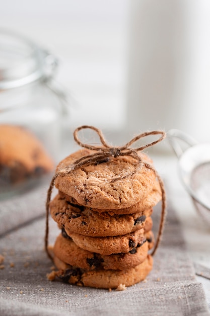 Foto grátis biscoitos de chocolate close-up