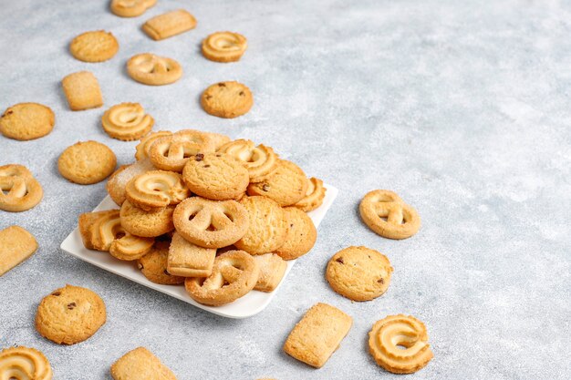 Biscoitos de manteiga dinamarqueses.