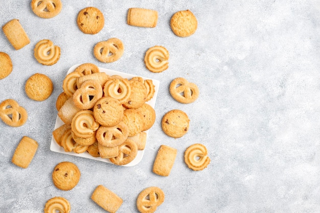 Biscoitos de manteiga dinamarqueses.