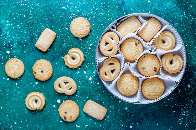 Foto grátis biscoitos de manteiga dinamarqueses.