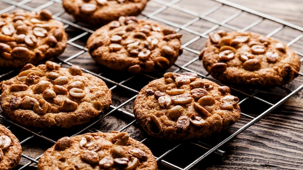 Biscoitos deliciosos de perto