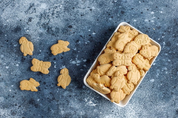 Biscoitos em forma de animal.