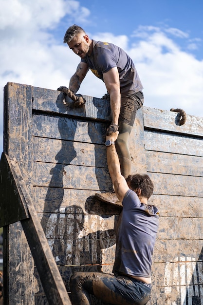 Foto grátis bison race - obstacle race, sports competition, bielorrússia, maio de 2019