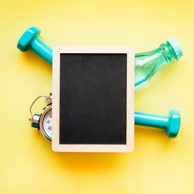Blackboard em sportequipment e despertador